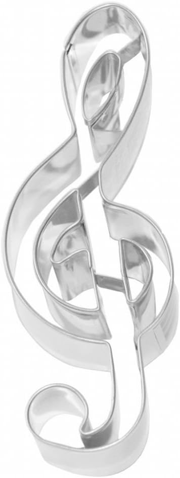 Birkmann Treble Clef Musical Note Cookie Cutter, Plastic, Grey, 5 x 3 x 2 cm