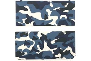 Hzxkqmil Front Back Housing Shell Case Cover Top/Bottom Faceplate Plates Replacement for Nintendo New 3DS Console (Camo Blue)
