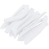 100 Pack 21" Disposable Nonwoven Bouffant Caps Hair Net for Hospital Salon Spa Catering and Dust-free Workspace (white)