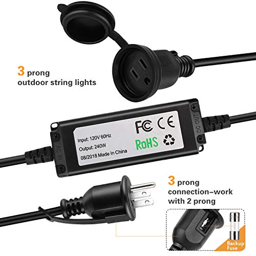 Dimmer Plug, Kohree Dimmer Switch Dimming Kits Plugin Remote Timer for