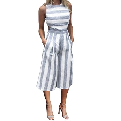 down and counting striped jumpsuit