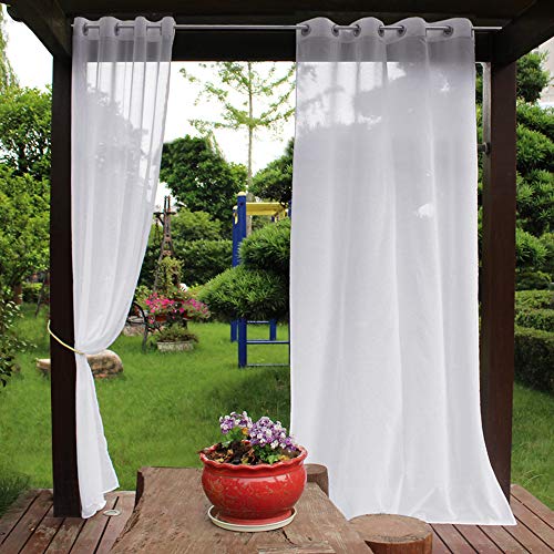 Nicetown Outdoor Semi Sheer For Balcony Translucence Voile