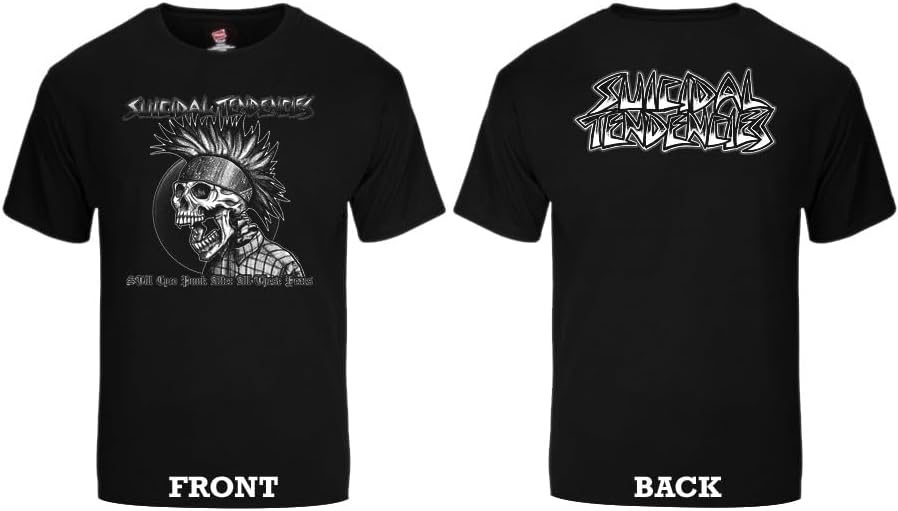 Suicidal Tendencies Official FlipSkull T-Shirt + Sticker Black