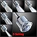 4 Inch High Pressure 5 Setting Shower Head –Wide Spread - Wall Mount – Bathroom Showerhead For Low Flow Showers - Best Relaxation and Spa - Adjustable Metal Swivel Ball