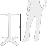 Bolero Cast Iron Table Base for Dining Bar Restaurants Cafes Pubs Legs 800mm view 2