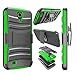 Njjex for Galaxy Mega 6.3 Case， [Ngate] Armor Swivel Locking Holster Belt Clip Kickstand Heavy Defender Full Body Carrying Phone Case Cover for Samsung Galaxy Mega 6.3 i9200/i9205/i527 [Green]