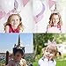 Unicorn Headband Horn Flowers Ears Headbands Gold Glitter Hair Hoop Girls Kids Party Decoration Headdress Cosplay Costume Headwear Halloween Makeup Spiral Crown Handmade Headpiece