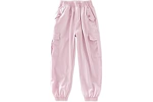 Tween Girls Jogger Pants Elastic High Waisted Cargo Pants Teen Girls Y2k Streetwear Athletic Joggers Summer Outfits