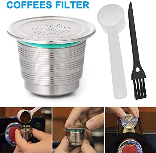 Wodeni Reusable Refillable Coffee Capsule Filter Stainless Steel for Nespresso Capsules
