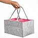 Baby Diaper Caddy Organizer, Nursery Storage Organizer, Portable Changing Table Basket Great Bin for Baby Girls & Boys, Car Travel Tote Bag and Shower Gift by Bubbaloo (Playful Pink)