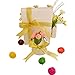 Organza Ribbon,KAKOO 2 Pack 25 Yard 20mm Wide Glitter Trimmings Decorative Ribbons for Gift Wrapping (A-Gold)