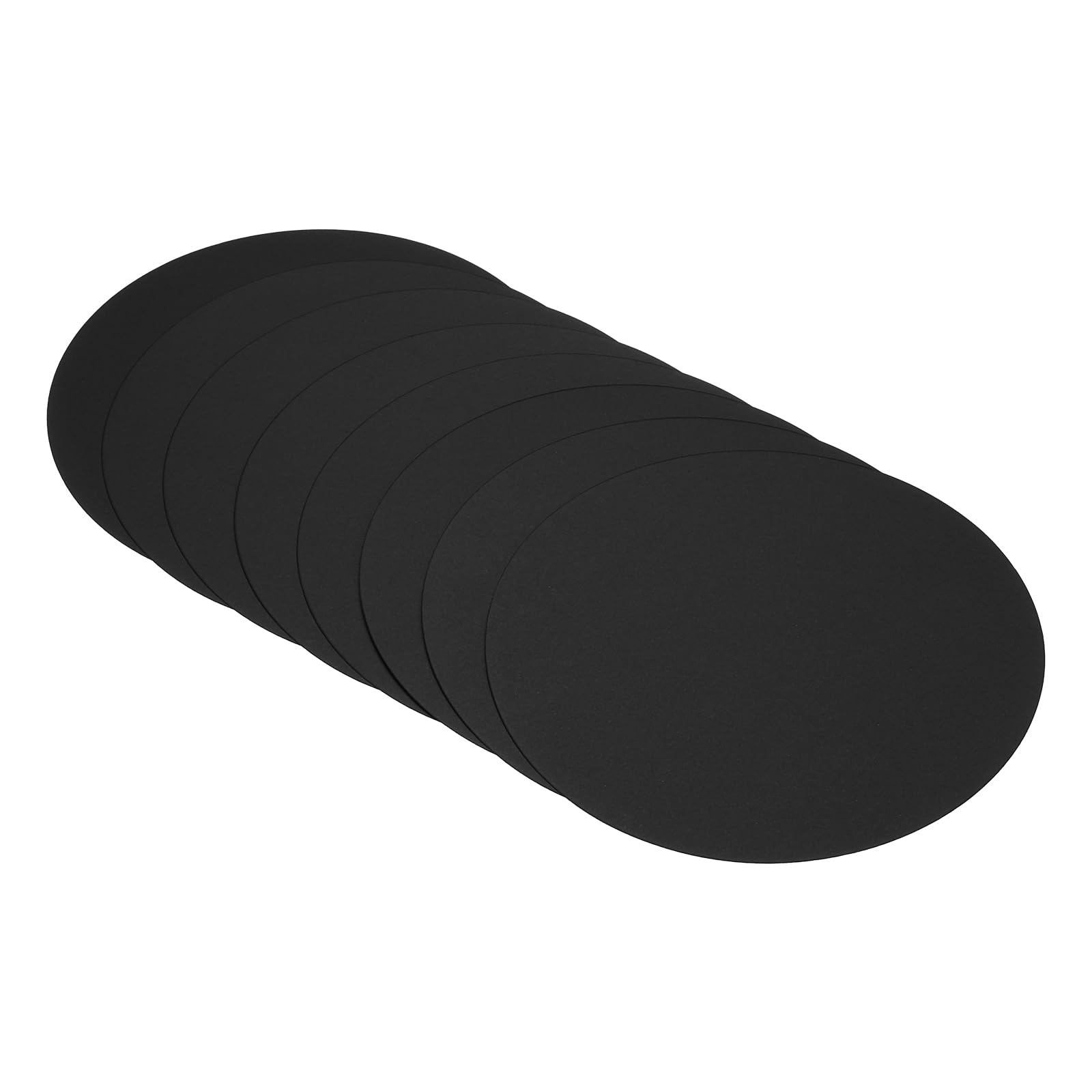 PATIKIL 5.9-inch Round Cardboard Paper, 40 Pcs 200gsm Thick Blank Disc Circles Slices for DIY Craft Arts Drawing Painting Writing, Black
