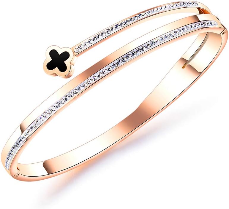 Fashion Jewelry Rose Gold Titanium Steel Ladies Bracelets Wild Temperament Diamond Bracelet - Bracelet 100% Brand New and –Skin-Friendly Occasions