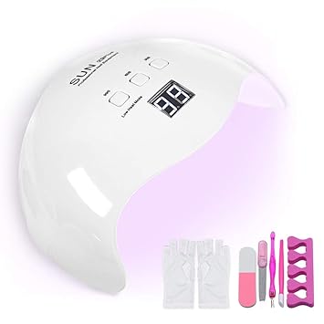 48W LED/UV lampe für Nägel, DIOZO Tragbare Nagellampe Maniküre/Pediküre Nageltrockner mit 30s 60s 99s Timer Plus Anti-UV-Hand