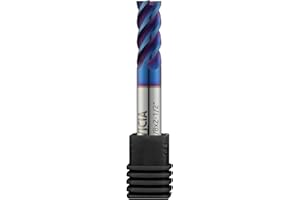 ALYICIA 3/8" Nano-Coated Tungsten Carbide End Mill, 4 Flute Micro-Grain Endmills CNC Milling Cutter Bits for Stainless Steel -HRC65