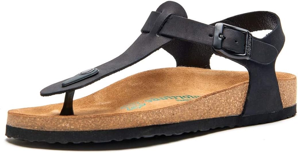 Amazon.com | COMFORTFÃSSE Gerda Leather Arch Support Flat Sandals for Women | Shoes