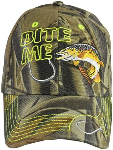 Bite Me Fishing Hat Trout Camo