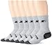 Starter Men's 6-Pack Athletic Crew Socks, Amazon Exclusive, Grey, Large (Shoe Size 9-12)