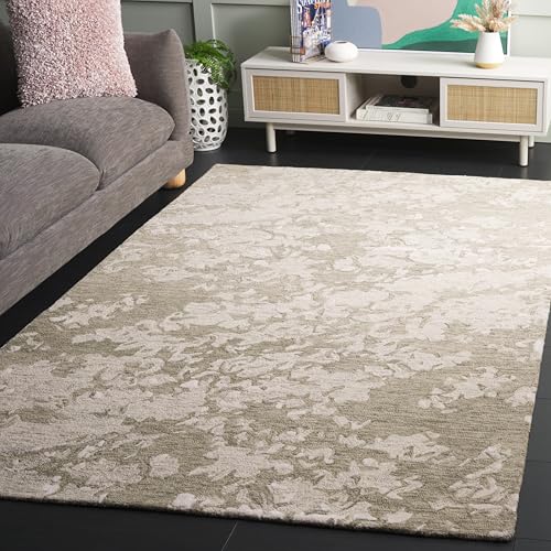 Safavieh Pine Collection Area Rug - 5' x 8', Sage Green/Ivory, Geometric Design…