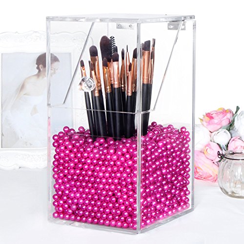 UPC 603803315021, PuTwo Acrylic Makeup Organizer with Rosy Pearls 5MM Case, Large