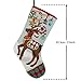 Alice Doria 21“ Handmade Hooked Reindeer Christmas Stocking with Beautifully Detailed Pattern