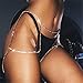 Bingirl Women Sexy Luxury Rhinestone Bikini Leg Body Chain Unique Waist Thigh Chains Jewelry