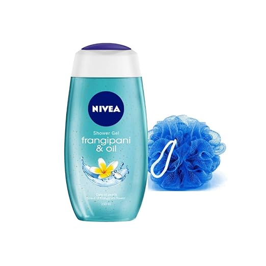 NIVEA Frangipani & Oil Shower Gel, 250 ml with Free Loofah