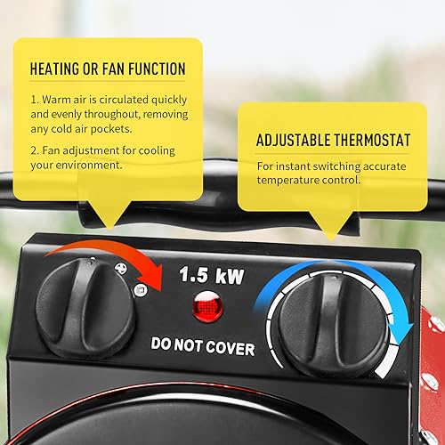 Flora Element Greenhouse Heater with Digital Thermostat, Electric