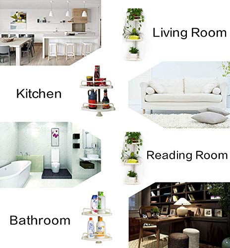 foshan Shower Caddy, 4 Tier Shower Corner Caddy Stainless Steel Pole Tower Organizer Basket Height Adjustable Among 4.5 to 9.3ft (Stainless Steel)