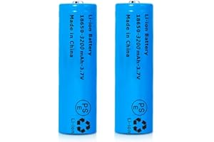 Svenirven 18650 Rechargeable Battery 2 Packs 3.7V 18650 Button top 18650 Lithium Rechargeable Batteries for Headlamp, LED Flashlight