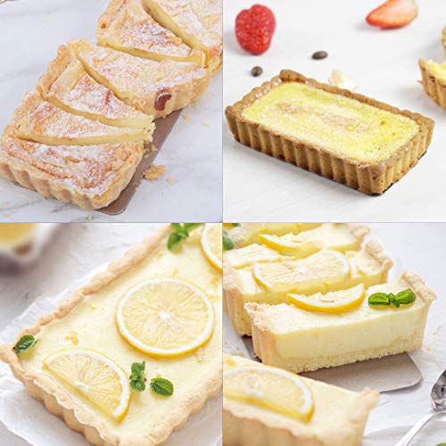 3 Tart+Pan+Removable+Bottom+Nonstick+Quiche+Pan+Quiche+Pan+Set+Square