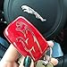 KMT ABS Smart Remote Key Fob Case Cover Protector Shell Fit Jaguar XE XJ XF F-TYPE F-SPACE (PACK OF 1 PC) (RED)