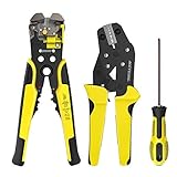 [CHRISTMAS] Meterk Wire Stripper and Crimping Tool 0.14-6mm² Adjustable Crimping Range With Carbon Steel + Alloy