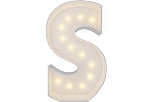 JW PASSION - PREMIUM QUALITY, MADE WITH PASSION Marquee Light Up Letters, 4FT Marquee Letters S, Mosaic Letters for Balloons, Mosaic Balloon Frame, Giant Cardboard Letters for Birthday Engagement Wedding Party Decoration, Balloon Arch Kit