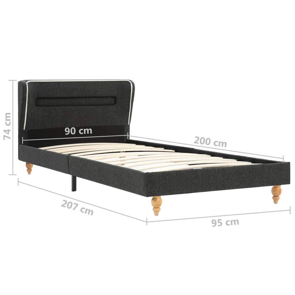 Festnight Letto Singolo Struttura Letto Madrimoniale Moderno In Tessuto A Doghe Legno Con Led Struttura Letto Singolo Giroletto Matrimoniale Con Luci Led In Tessuto 90 120 140 160 180x200 Cm Casa E Cucina Letti Aaaid Org