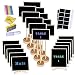 Supla 20 Pcs 3 Style Mini Chalkboard Tabletop Signs with Stand Place Holders Candy Food Dessert Markers Table Setting Signs Party Wedding Message Memo Board Buffet Table Number Name Plant Signs