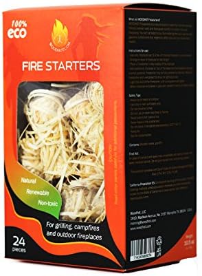 Fire Starters ( firelighters )100% All Natural - Super Fast Lighting, 24 pieces, best for charcoal, briquettes, firewood
