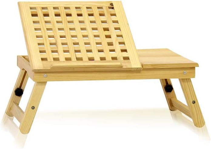 Store2508 Wooden Adjustable Ventilated Multipurpose Portable Stand Table for Laptops Reading Desk Working Desk Breakfast Desk etc.