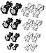 ORAZIO 8 Pairs Stainless Steel Mens Womens Stud Earrings Pierced Cubic Zirconia Earrings, 3mm-6mm