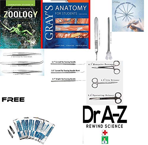 33 Pcs Advanced Medical Student Biology Anatomy Dissection Dissecting Kit- T- Pins for Stainless Steel Scalpel Knife Handle Blades Entomology Instruments Veterinary Botany Labs Animals by Dr A-Z - Thumbnail 2