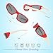 RIVBOS Rubber Kids Polarized Sunglasses With Strap Glasses for Boys Girls Baby and Children Age 3-10 RBK003 （Red）