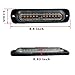 4pcs Ultra Slim 12-LED Surface Mount Grille Flashing Strobe Lights for Truck Car Vehicle Mini LED Light-Head Emergency Beacon Hazard Warning lights 12-24V (Amber)