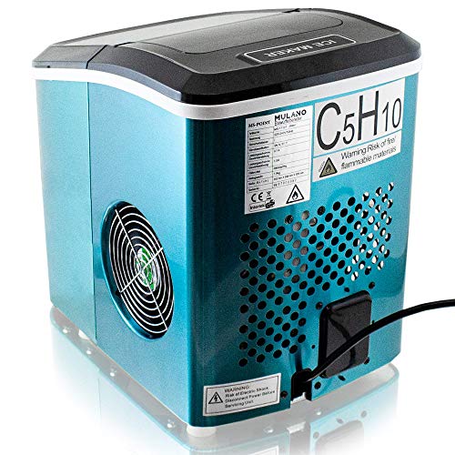 Eiswürfelmaschine Edelstahl Eiswürfelbereiter Eiswürfel Ice Maker Eis Maschine Icemaker (Hellblau) – Bild 5