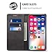 Case for 2018 iPhone Xs MAX Leather Folio Wallet Case Full Protection Cover Black Case