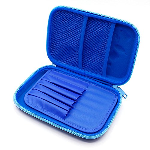 Cool Baseball Boys Dinosaur Pencil Case - Large Capacity Hardtop Pencil Box with Compartments - Colored Pencil Holder School Supply Organizer for Kids Girls Toddlers Children (Royal Blue)
