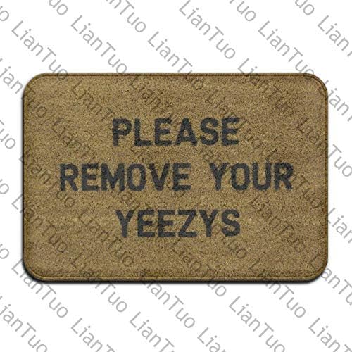 Dx Fashion Please Remove Your Yeezys Super Absorbent Anti-Slip Mat,Coral Carpet,Carpet Door Mat,Carpet,Carpet,Door Mat,15.7x23.6 cm