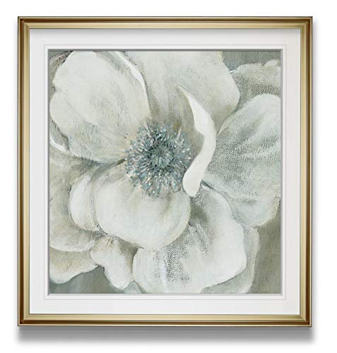 Renditions Gallery Opalescence II White Poppy Flower Painting Framed Art Abstra…