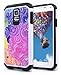 NageBee Hybrid Phone Cover Case for Samsung Galaxy S5 - Hybrid Rainbow Illusion