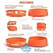 M KITCHEN WORLD Baby Bowl & Divided Plate with Stay Put Extra Suction - Orange