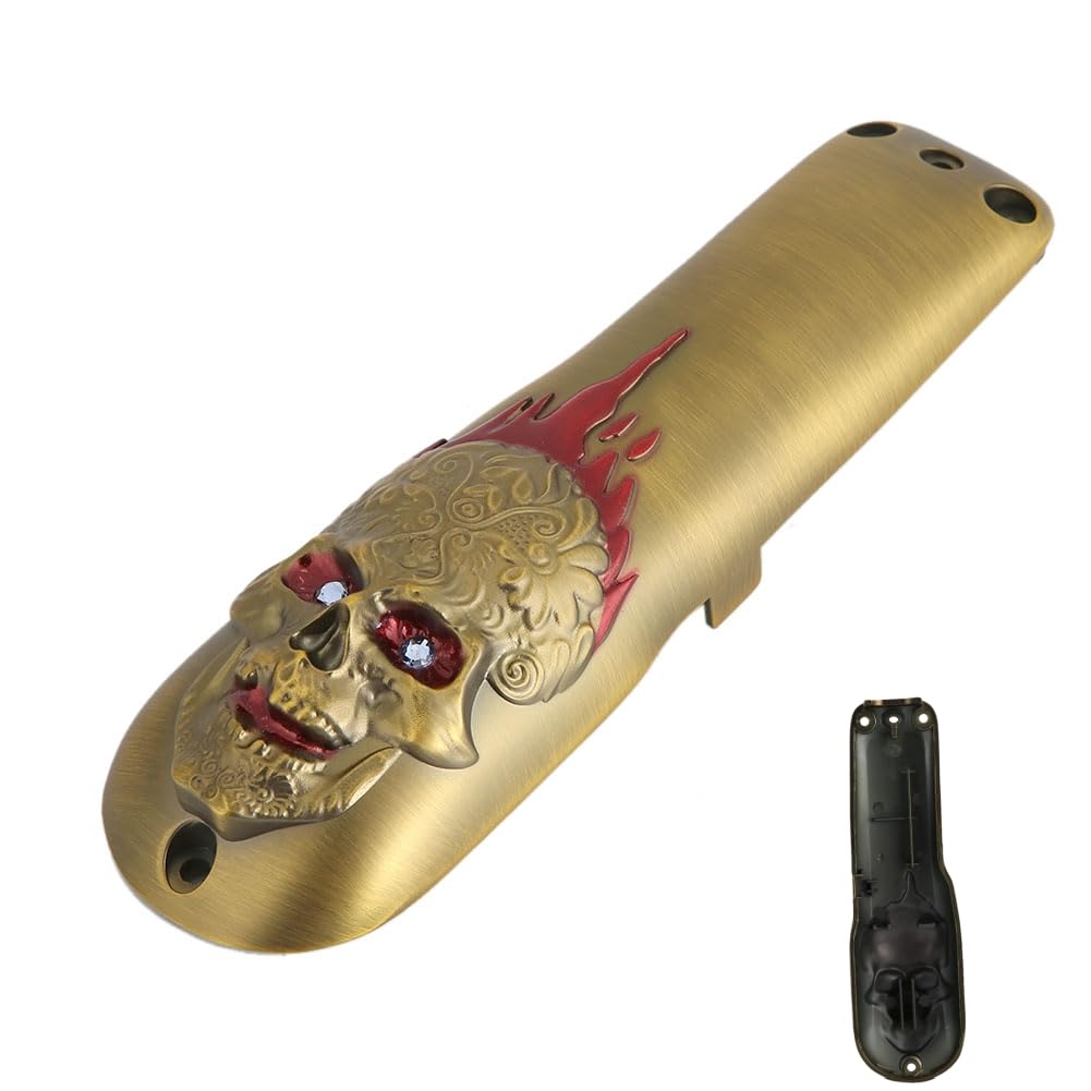 Professional Hair Clipper Front Cover, Electric Hair Cutter Trimmer Sheel Protective Casing for (skull gold)